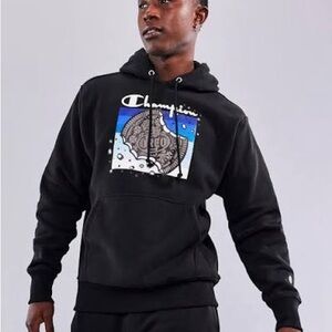 🖤💙 XL Champion Black Hoodie and Sweatpants collab with OREO